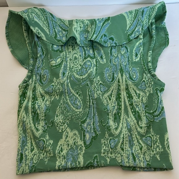 Zara Join life Ruffled Top Size M green NWT - Picture 3 of 12